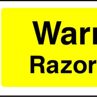 Warning Razor wire sign
