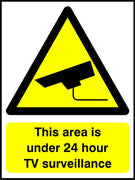 This area is under 24 hour TV surveillance sign