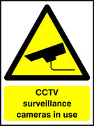 CCTV surveillance cameras in use sign