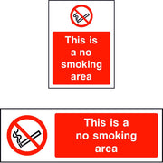 This is a no smoking area sign