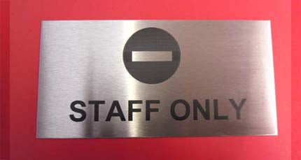 Engraved Stainless Steel sign 200mm x 75mm