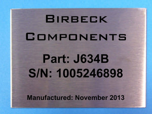 Engraved Stainless Steel Sign 100mm x 75mm