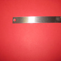 Engraved Stainless Steel Label 105mm x 15mm With Hole To Side