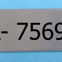 Engraved Stainless Steel Label 50mm x 10mm