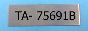 Engraved Stainless Steel Label 50mm x 10mm