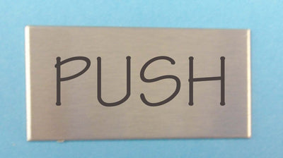 Engraved Stainless Steel Label 50mm x 25mm