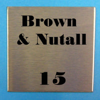 Engraved Stainless Steel Label 6" x 6"