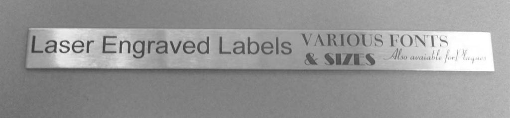 Engraved Stainless Steel Label 235mm x 20mm