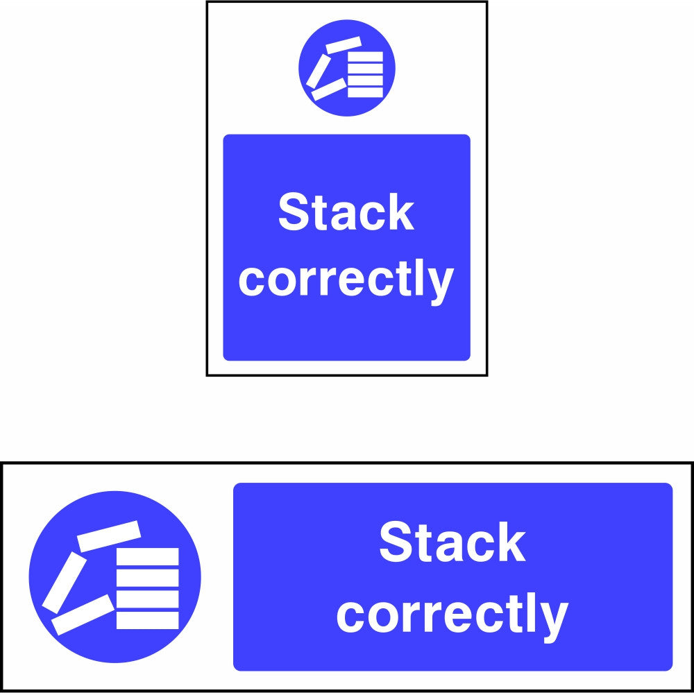Stack Correctly safety sign | SK Signs & Labels | SK Signs & Labels Ltd