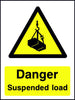 Danger Suspended Load safety sign