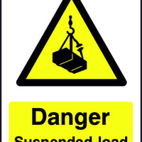 Danger Suspended Load safety sign
