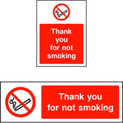 Thank you for not smoking sign