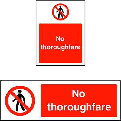 No Thoroughfare sign