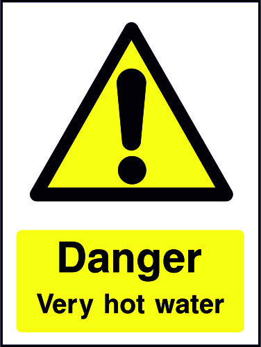 Danger Very Hot Water safety sign
