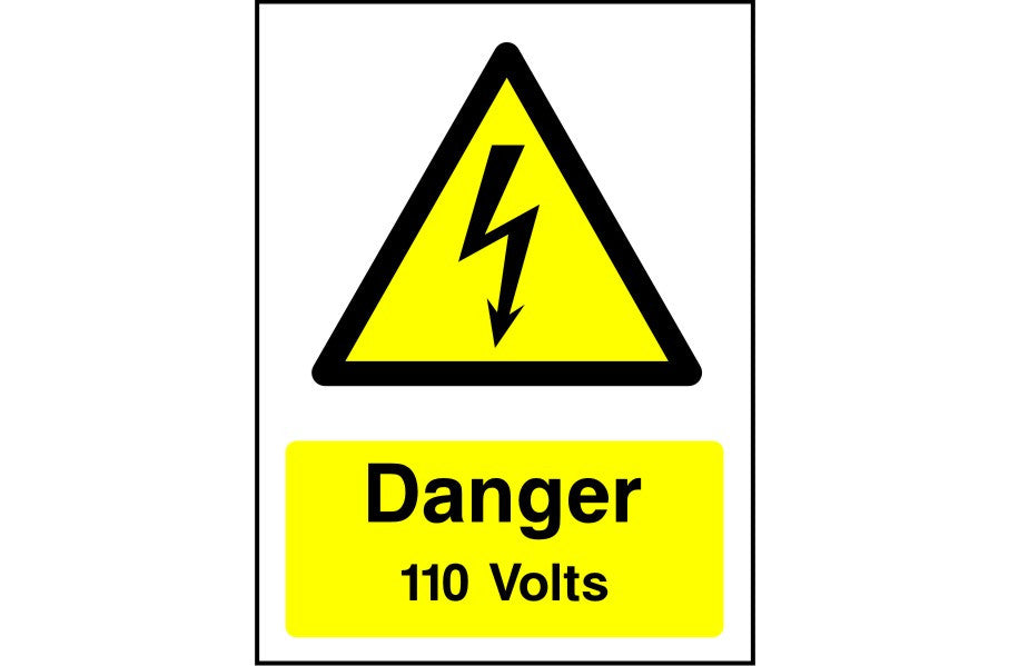 Danger 110 Volts safety sign