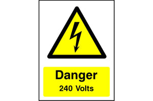 Danger 240 Volts safety sign