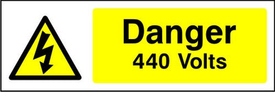 Danger 440 Volts safety sign
