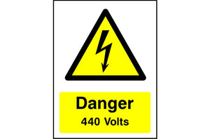 Danger 440 Volts safety sign