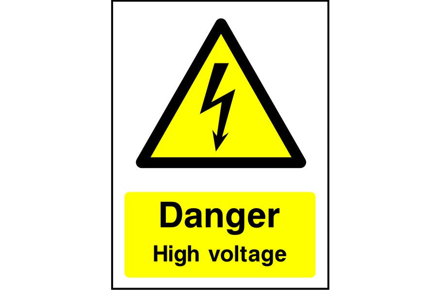Danger High Voltage safety sign