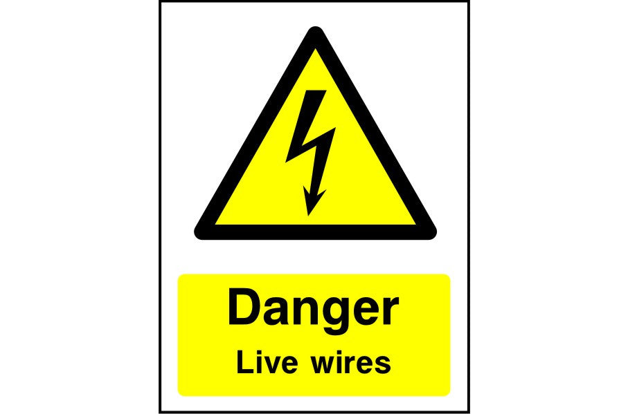 Danger Live Wires safety sign