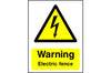Warning Electric Fence safety sign