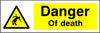 Danger of Death electrical safety sign