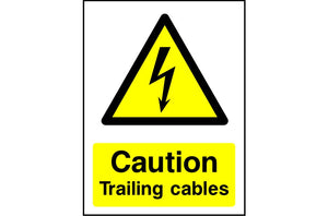 Caution Trailing Cables safety sign