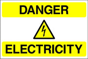 Danger Electricity safety sign