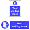 Wear welding mask safety sign