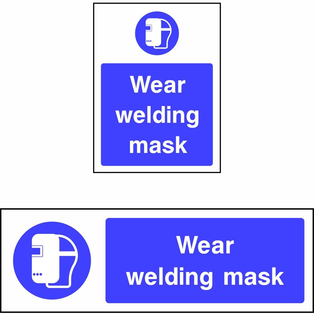 Wear welding mask safety sign | SK Signs & Labels | SK Signs & Labels Ltd