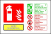 Wet Chemical Fire Extinguisher Notice sign