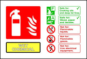Wet Chemical Fire Extinguisher Notice sign