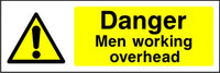 Danger Men Working Overhead sign