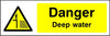 Danger Deep Water safety sign