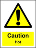 Caution Hot safety sign