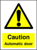 Caution Automatic Door safety sign