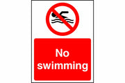 No Swimming sign