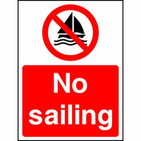 No sailing sign