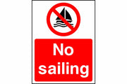 No sailing sign
