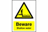 Beware Shallow water safety sign